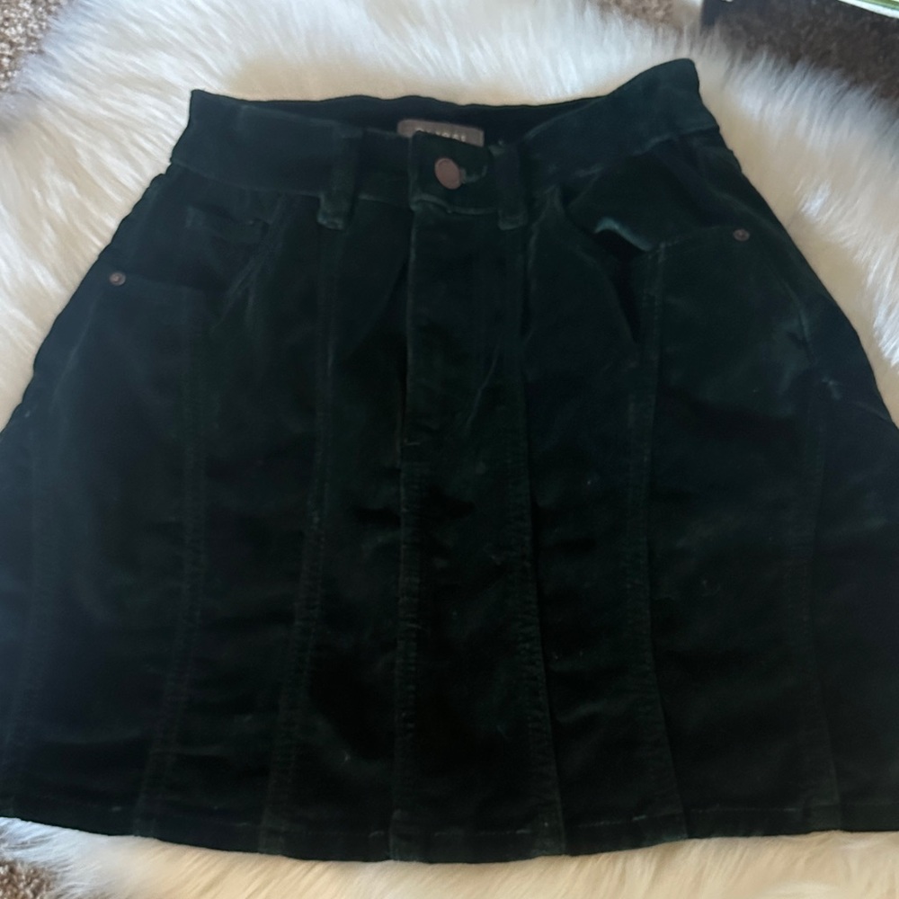 DL1961 Forest Green A-Line Skirt